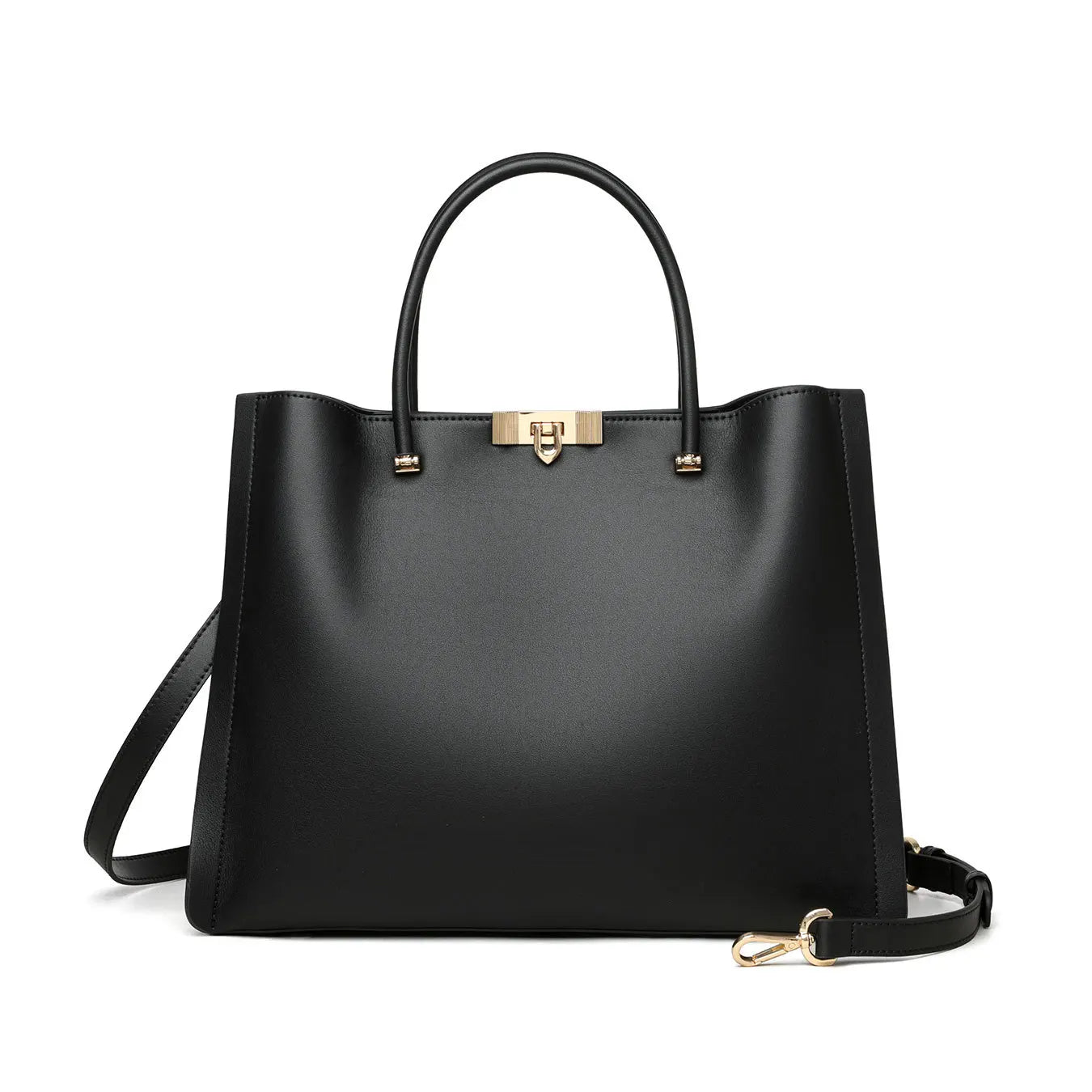 Luxurious Leather Handbag Urban Simple Style Commuter Women's Bag Large Tote Bag Zipper Closure Soft Leather Daily Match