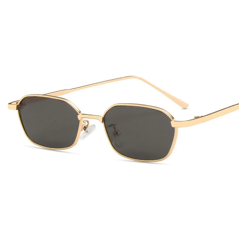 Women  Alloy Frame Rectangle Sun Glasses Female Oval Eyewear Sunglasses for Male Female Eyeglasses