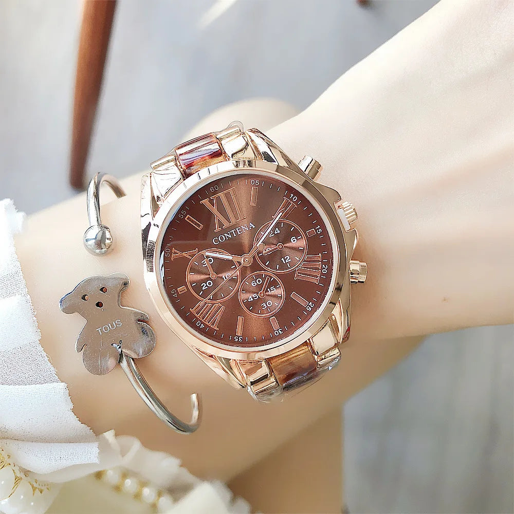 New Women Watches Luxury Stainless Steel Wristwatches Ladies Quartz Watch Fashion Women's Dress Waches Female Clock Reloj Mujer