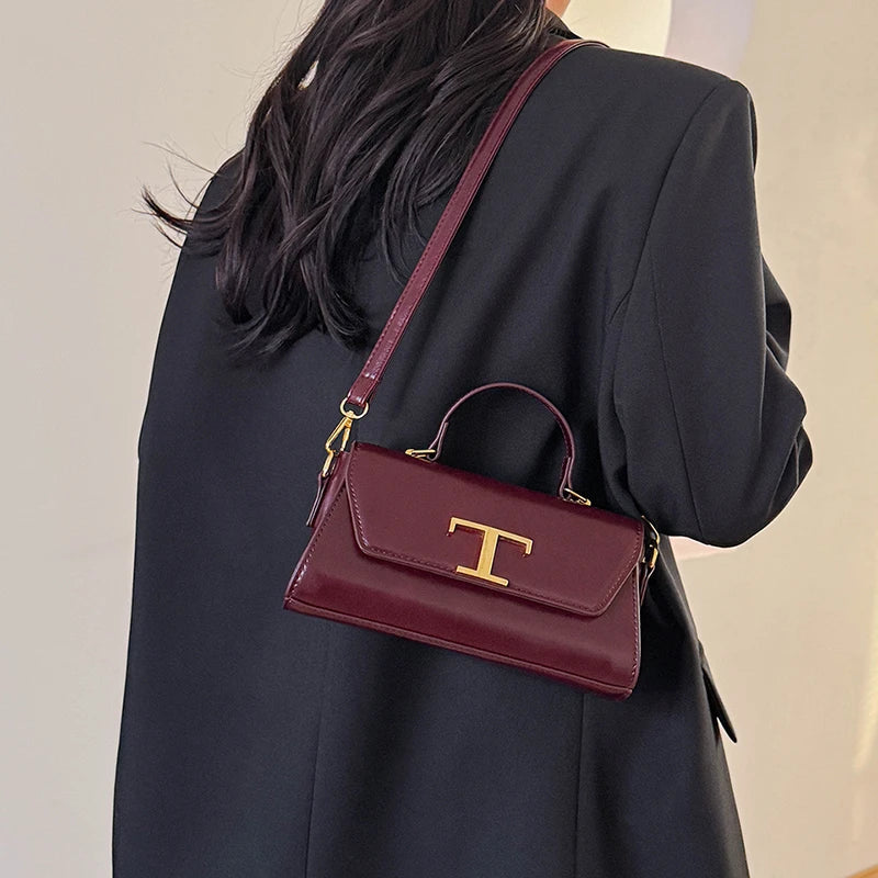Paris Fashion Diaper Bag High-end Leather Simple Vintage Design Ladies Handbag Tote Shoulder Crossbody Messenger Bag Trendy
