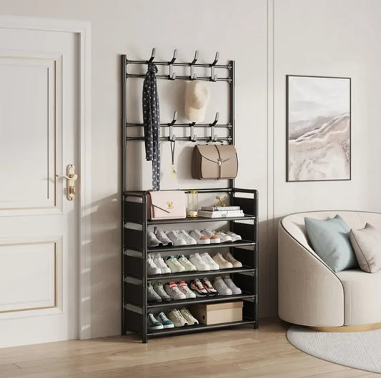 Multi-layer Door-mounted Shoe Hat Rack