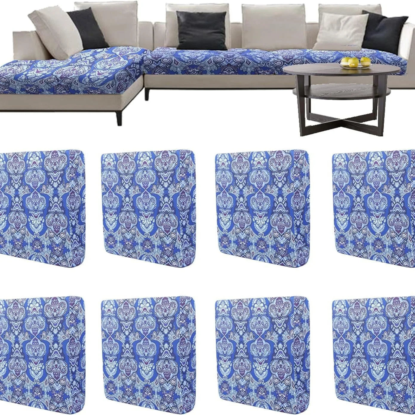 Outdoor Elastic Sofa Cover Cushion Cover for Garden Patio Replacement Sofa