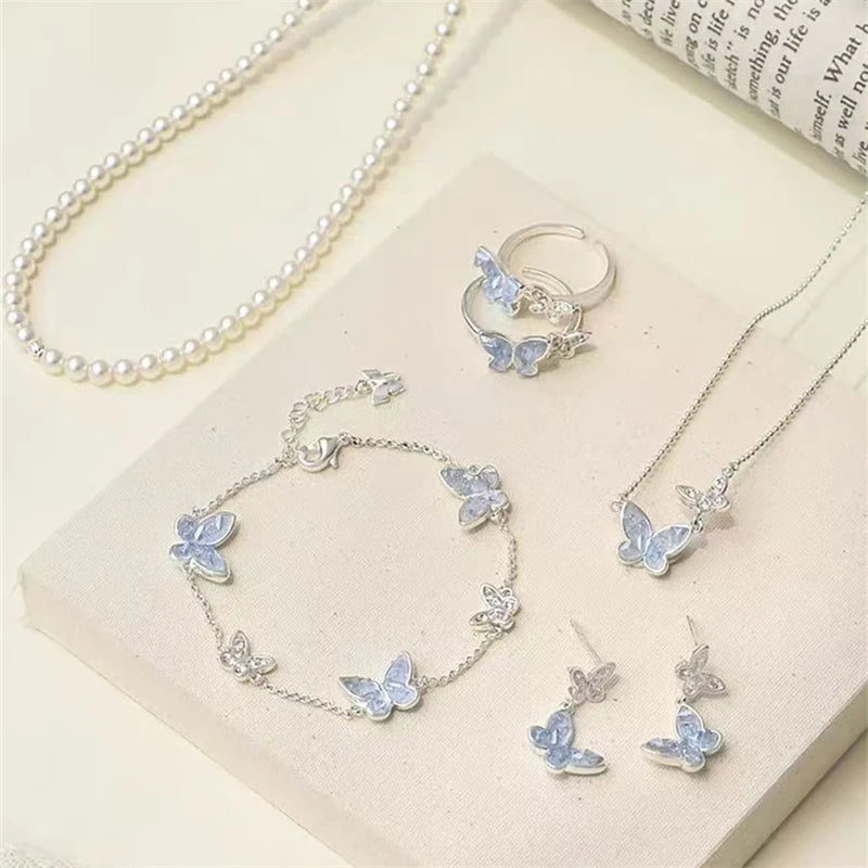 Light Luxury Shiny Zircon Butterfly Bracelet For Women
