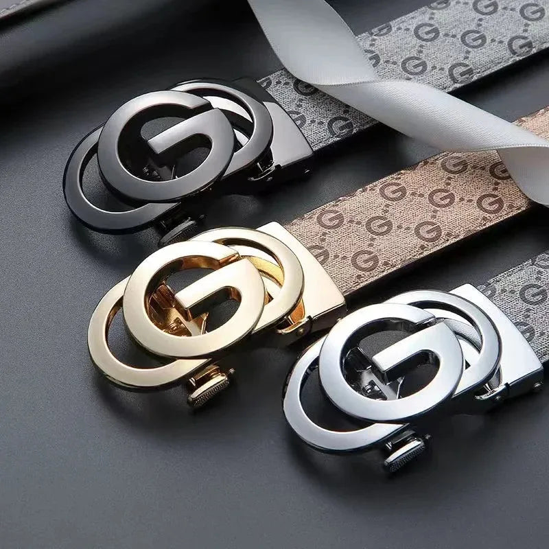 Top genuine leather and leather material men's belt fashion casual luxury brand jeans belt versatile design men's belt