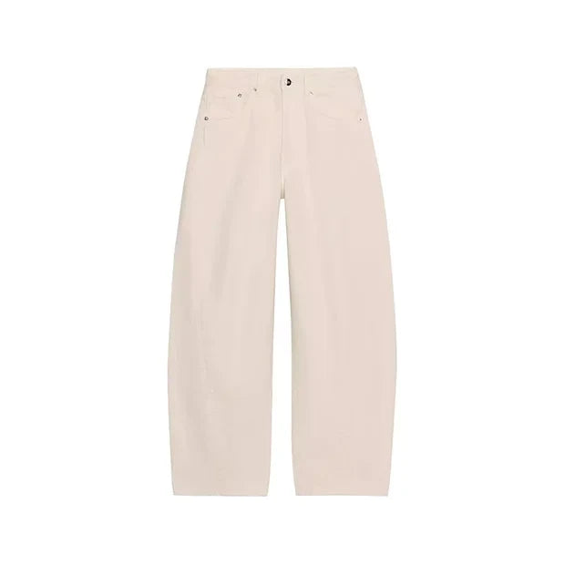 Fashionable Loose Balloon Cut mid Waist Denim Jeans Women's Autumn Zipper Style Casual Low Waist Jeans Stylish Loose Fit