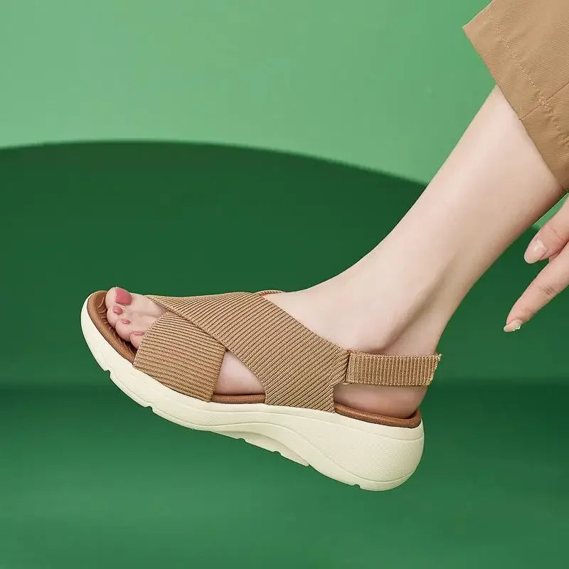 GKTINOO 2026 Summer Shoes Women Flat Sandals Peep toe Fashion Brand Ladies Shoes Bohemia Style Sandals Black Green Plus Size 41
