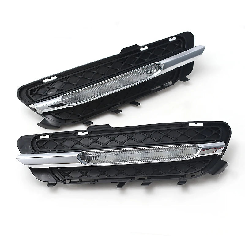 Car Front LED Daytime Running Lights DRL Fog Light For Mercedes Benz WE-CLASS W212 2009 2010 2011 2012 2128851574 2128851674