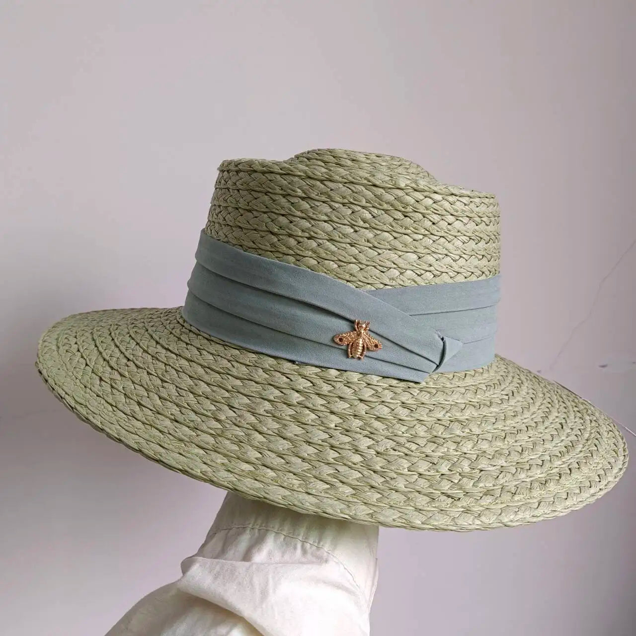French Straw Hat Elegant Women's Outdoor