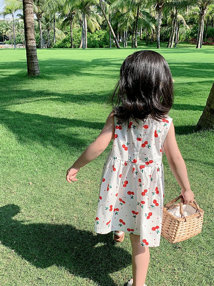 Girls' Dress Summer 100% Cotton Baby Sundress 1-7 Years Kids Princess Dress