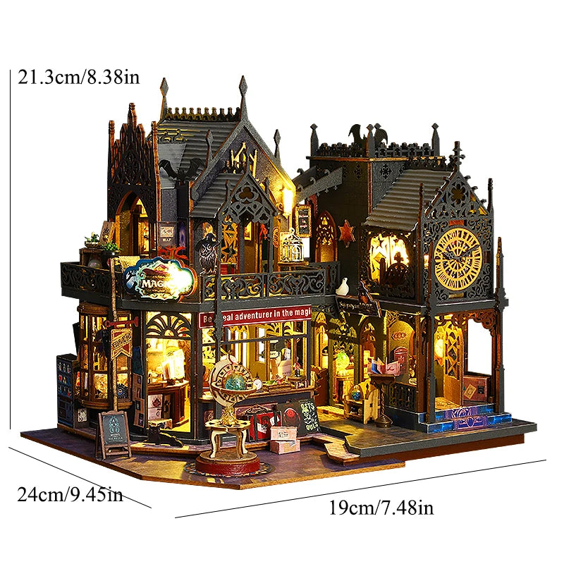 Wooden Miniature Doll House 3D Puzzle Assembly