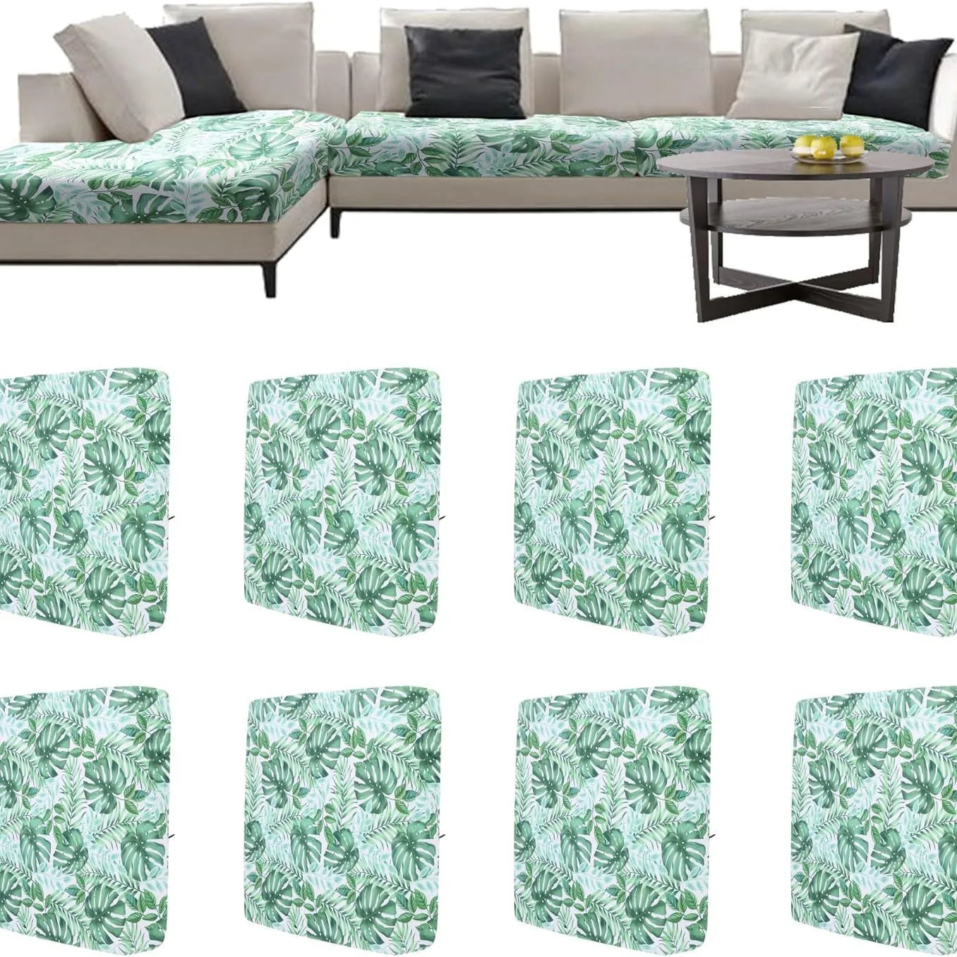 Outdoor Elastic Sofa Cover Cushion Cover for Garden Patio Replacement Sofa