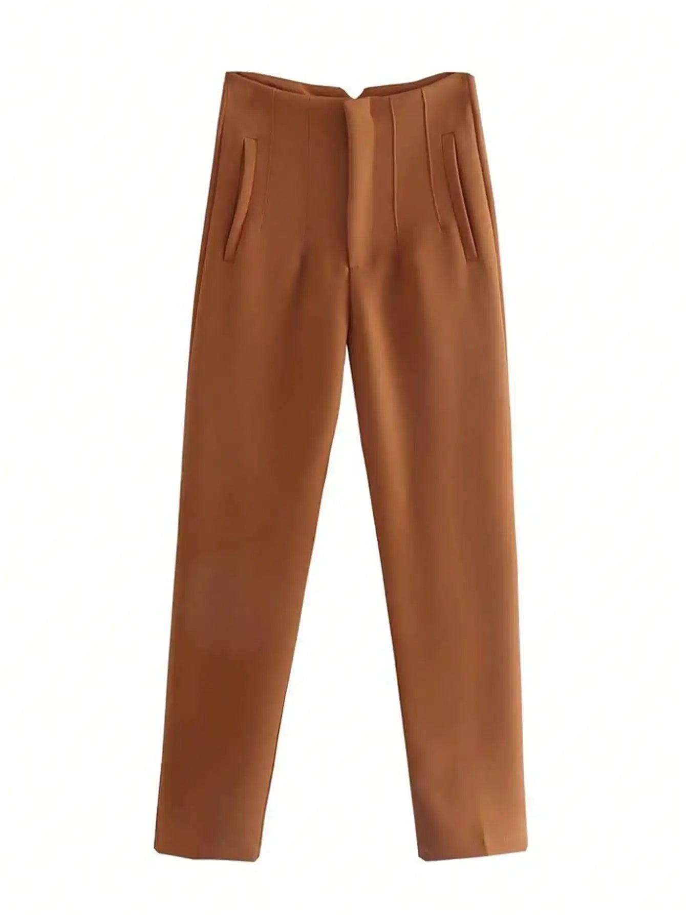 HH Women Elegant Solid Pencil Pants High Waist Pant For Women Casual Streetwear Woman Trousers Office Wear Chic Pant