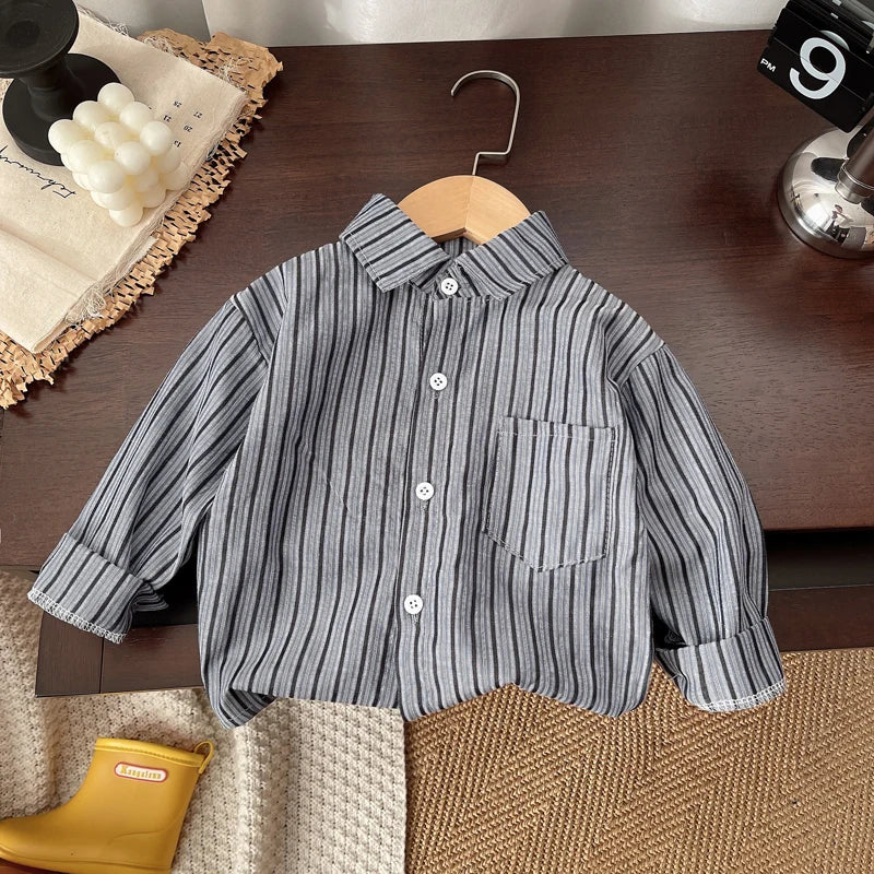 DIIMUU Spring Autumn Kids Baby Boys Cotton Clothes Shirt Toddler Girls Tee Clothing Children Wears Infant Blouse 1 2 3 4 5 Years