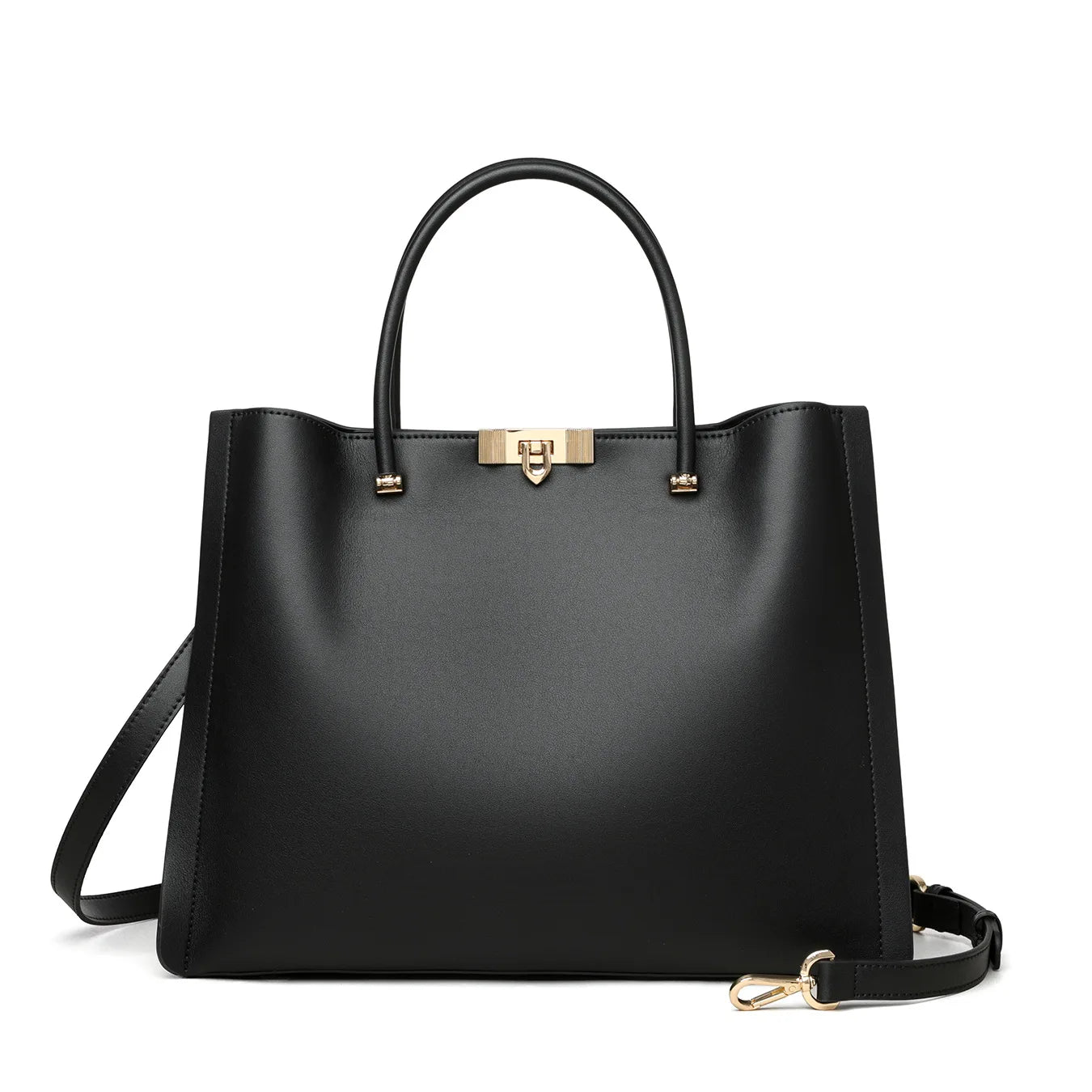 Luxurious Leather Handbag Urban Simple Style Commuter Women's Bag Large Tote Bag Zipper Closure Soft Leather Daily Match