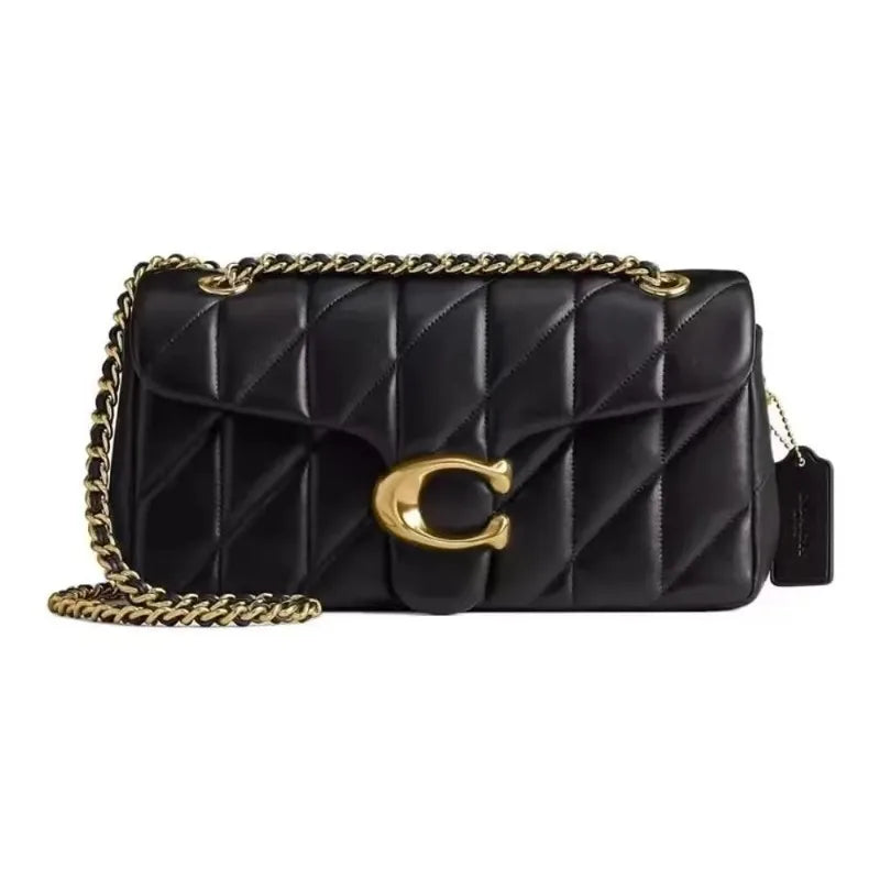 Sac à chaîne à motif diamant de haute qualité, sac messager à bandoulière, petit sac carré