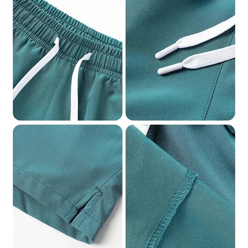 Gym Shorts Mens Sports Sweatpants Pockets Gym Casual Shorts Basic Lightweight Pants Running Jogging Beach Shorts Men Swimwear