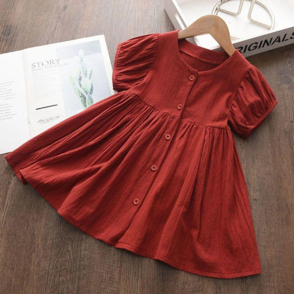 Bear Leader Summer New Flower Printed Children's Clothing Fashion Simple Princess Dress Korean Version Girls Casual Dresses