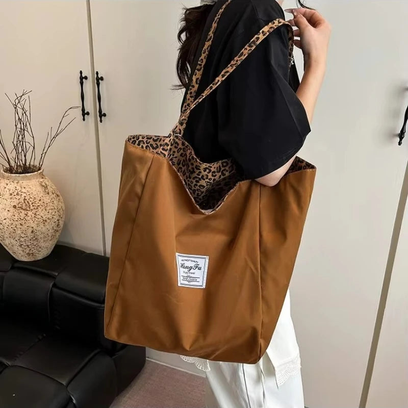 Ladies Large Capaci Casual Commuter Tote Bag 2026 New Summer Faion ular Leopard Print Cloth oulder Bag purses and handbags