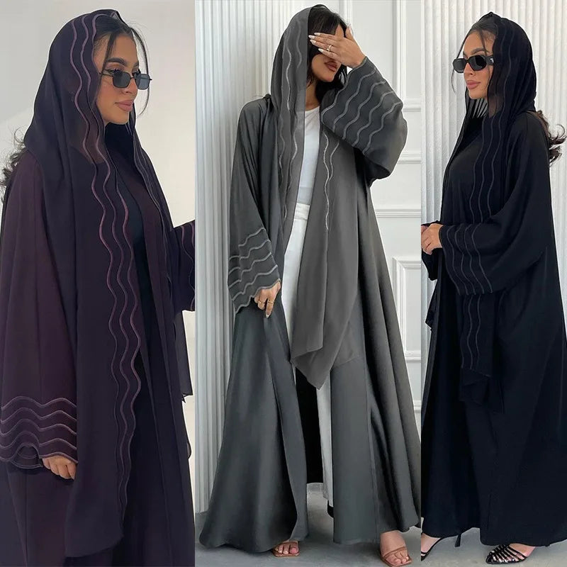 Dubai Turkish Abaya Headscarf Suits