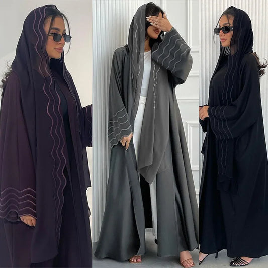 Dubai Turkish Abaya Headscarf Suits