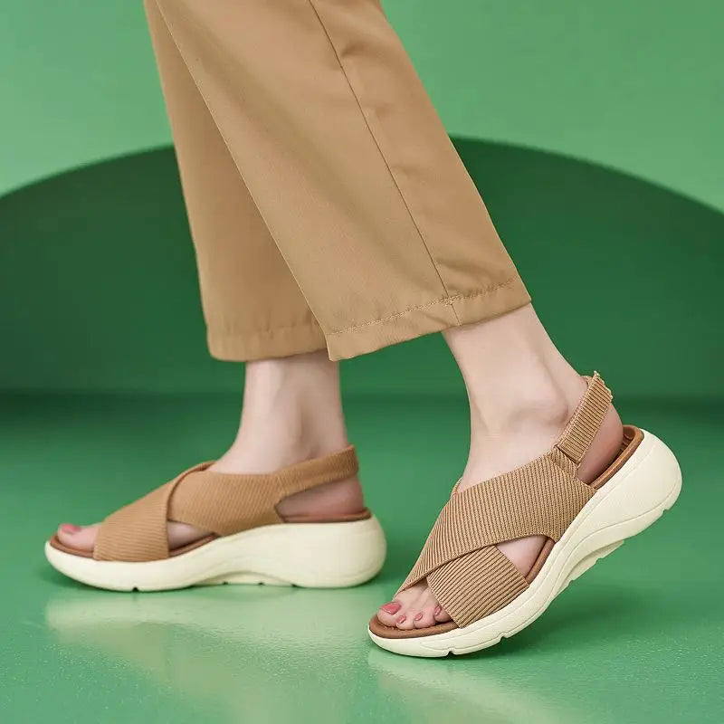 GKTINOO 2026 Summer Shoes Women Flat Sandals Peep toe Fashion Brand Ladies Shoes Bohemia Style Sandals Black Green Plus Size 41