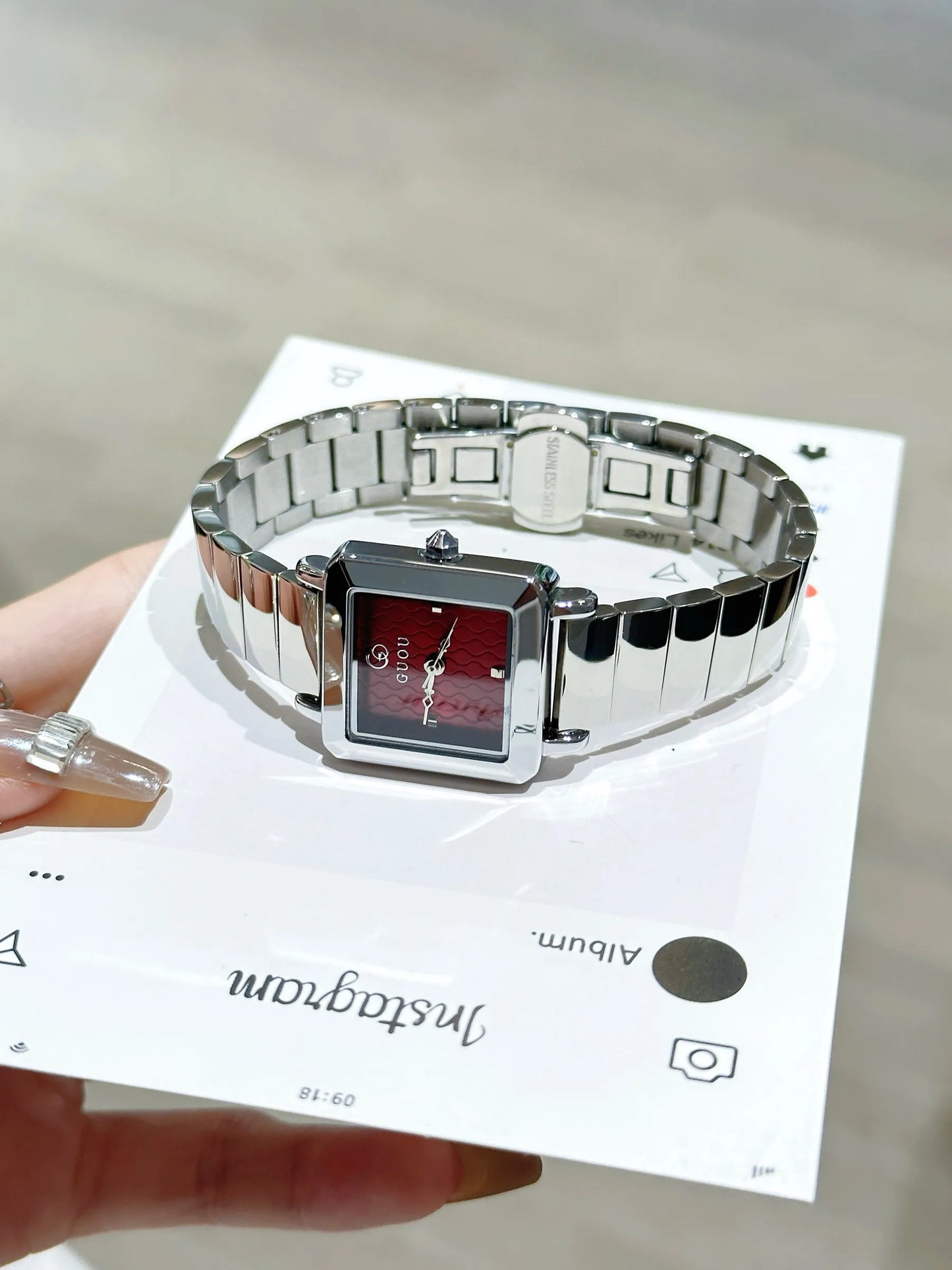 New Minimalist Square Watch For Women A Luxury And Unique Design, 2026 New Model, High-End Stainless Steel Strap Women'S Watch.