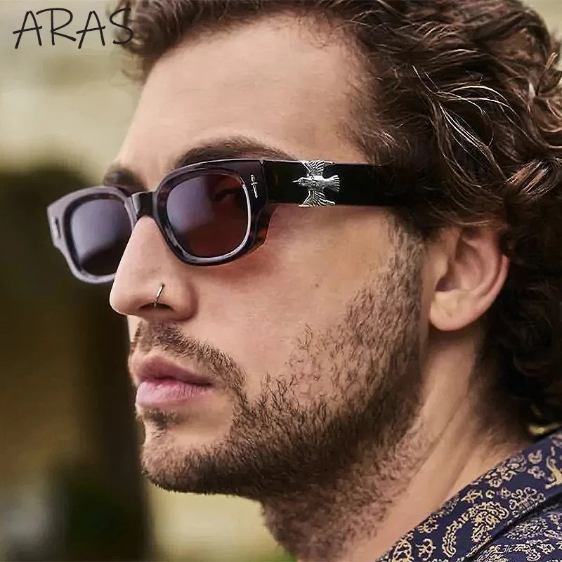Fashion Soaring Eagle Rectangle Sunglasses Men Women 2026 Luxury Brand Vintage Punk Sun Glasses Male Small Square Shades Eyewear