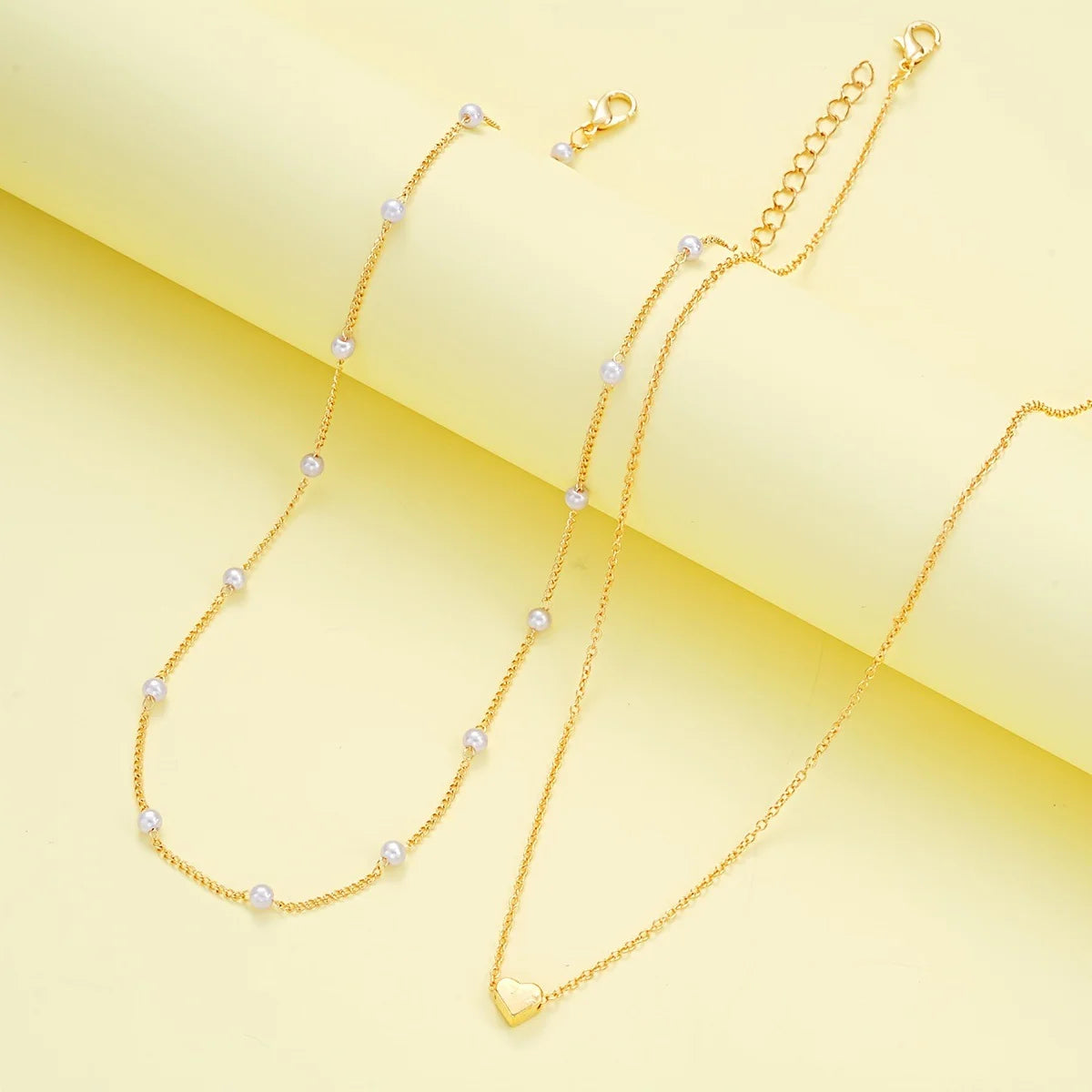 Chic Imitation Pearl Heart Jewelry