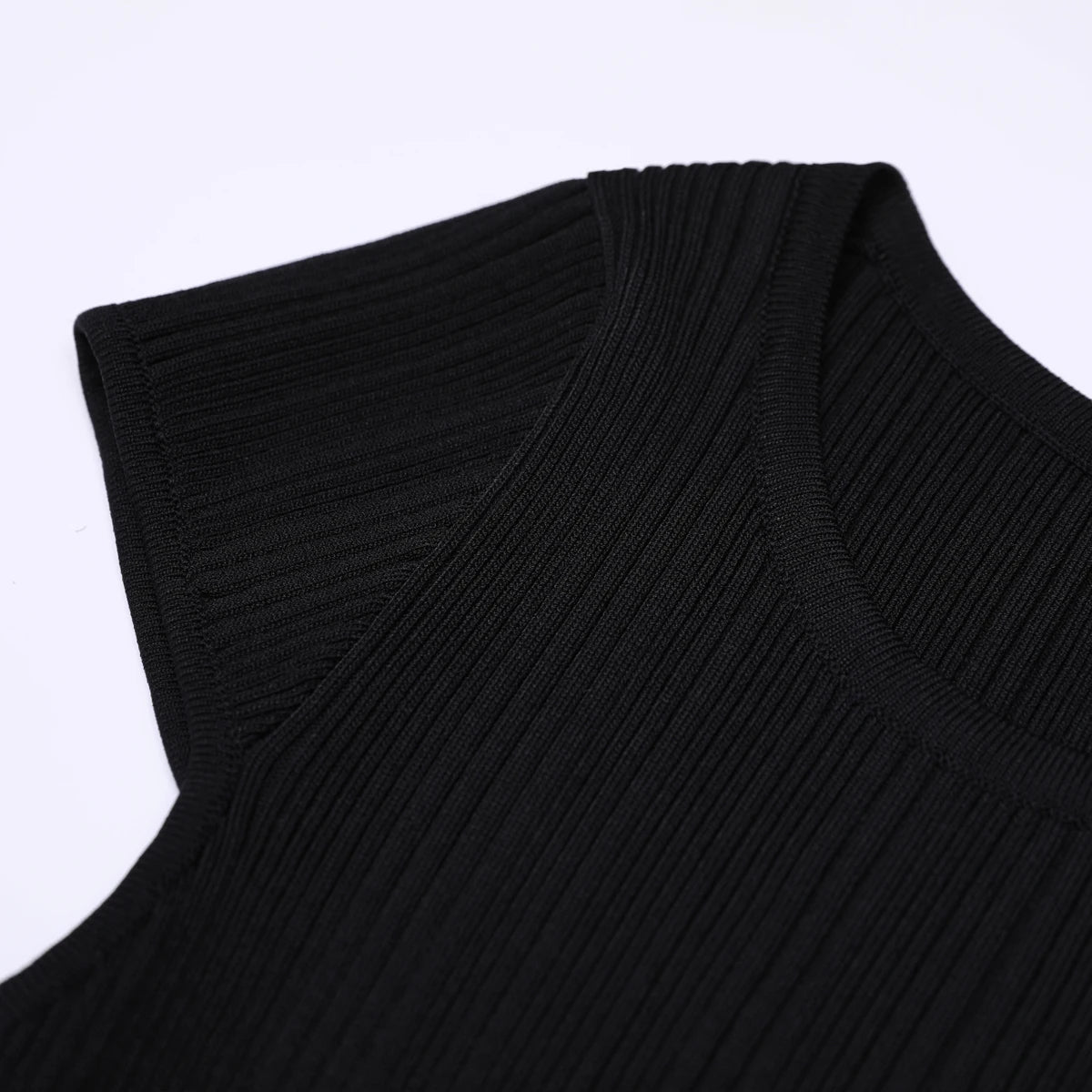 High Quality Summer New Fashionable Elastic Knitted Solid Color Short Sleeved Dress With Lace Edge Slimming Women's Dress