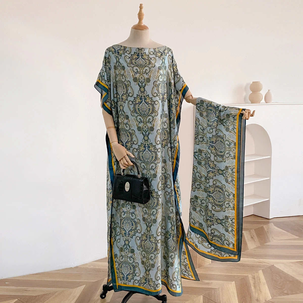 Summer Beach For Women Elegant Printed Muslim Lady Long Hijab