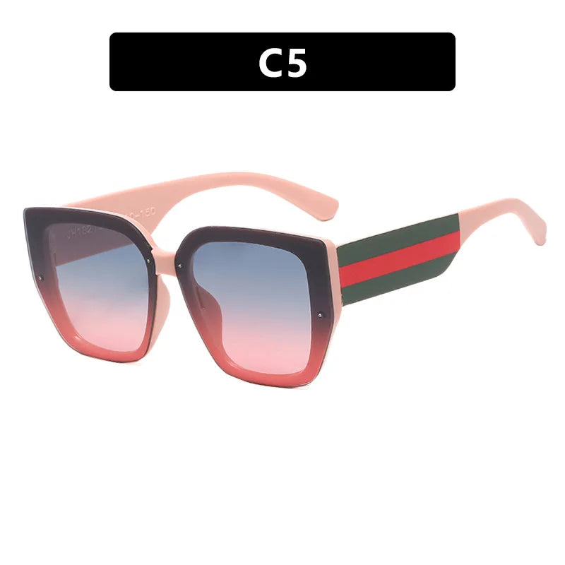 Polygonal  Mix Color Sunglasses Irregular 2024 New Women Sunglasses Retro Fashion Concave Shape Girls Eyewear Luxury Designer