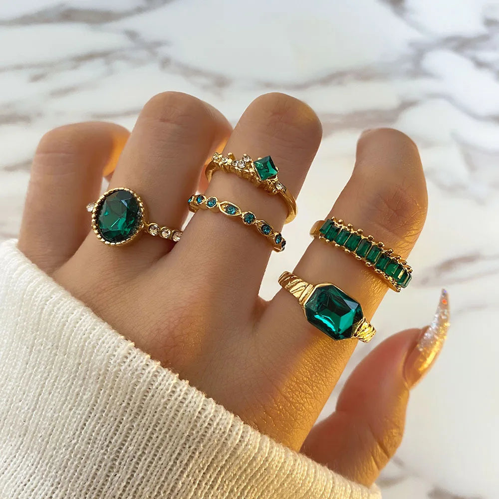 11 Pcs/Set Olive Branch Leaf Rings Set for Women Combination Creative Joint Ring Fashion Party Jewelry Gift