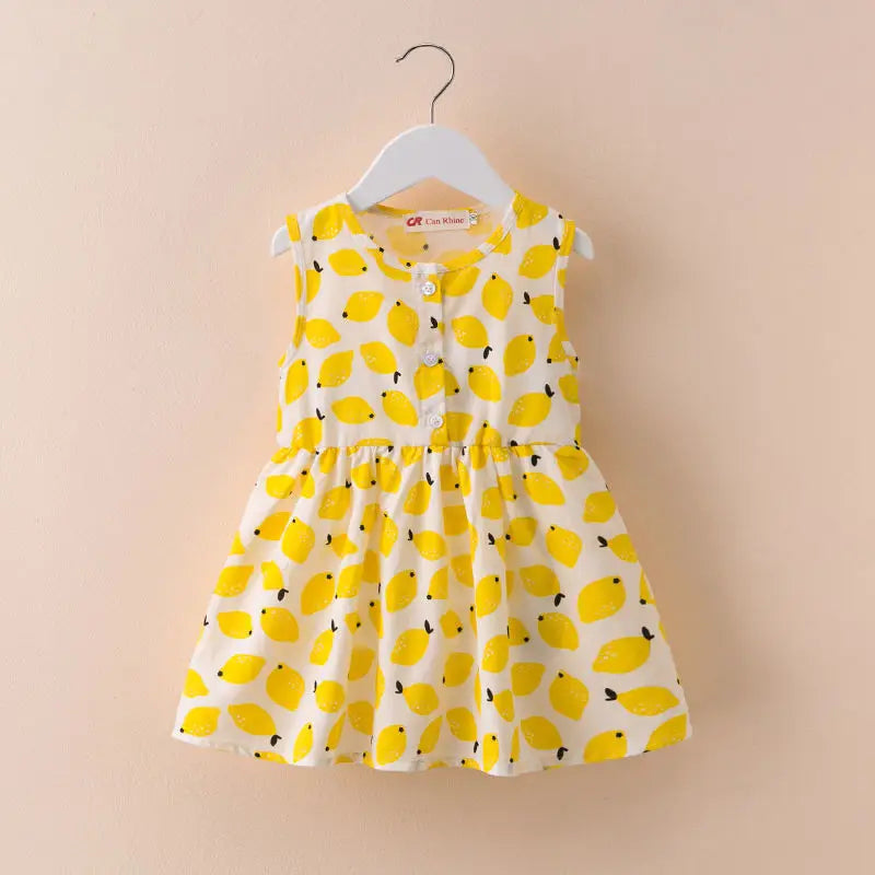 Girls' Dress Summer 100% Cotton Baby Sundress 1-7 Years Kids Princess Dress