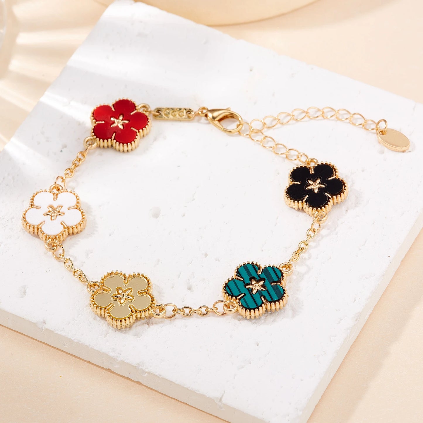 Light Luxury Double-sided Plum Blossoms Bracelets for Women