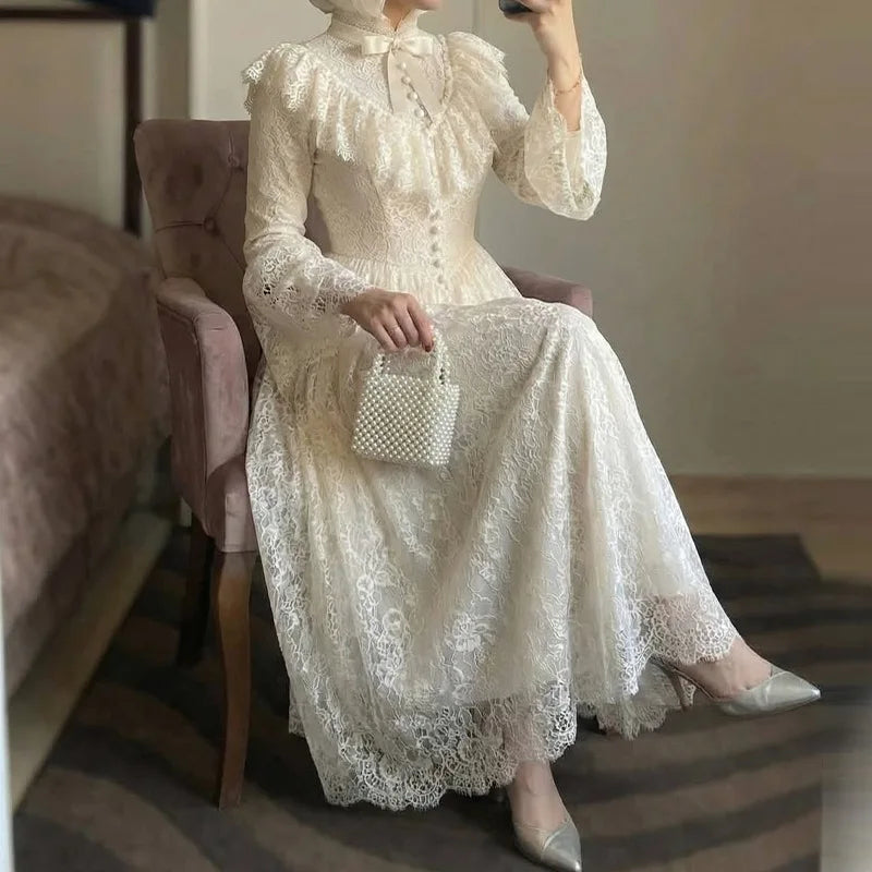 Dress  Jalabiya Vestidos Ramadan Muslim Robe Dubai