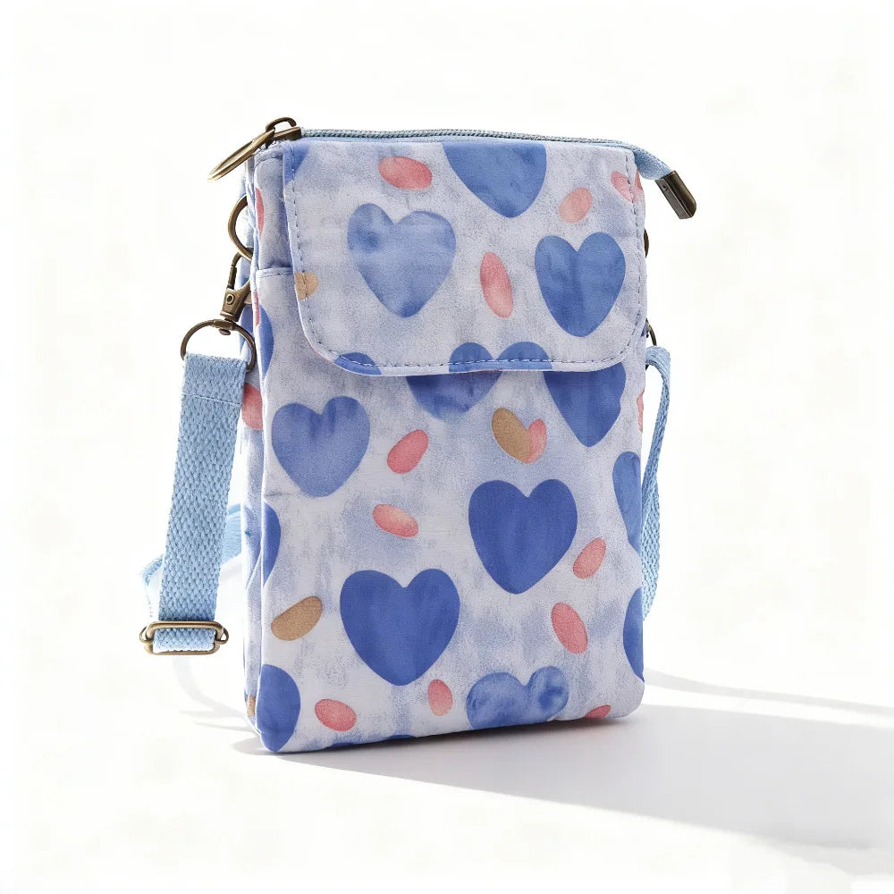 Casual single-shoulder storage, ID bag, phone bag, outdoor portable, fashionable crossbody, multi-layered and versatile
