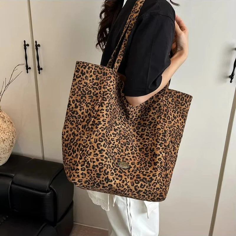 Ladies Large Capaci Casual Commuter Tote Bag 2026 New Summer Faion ular Leopard Print Cloth oulder Bag purses and handbags