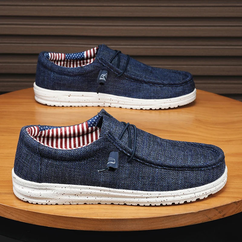 Men's Mesh Loafers Autumn Mens Vulcanized Shoes Breathable