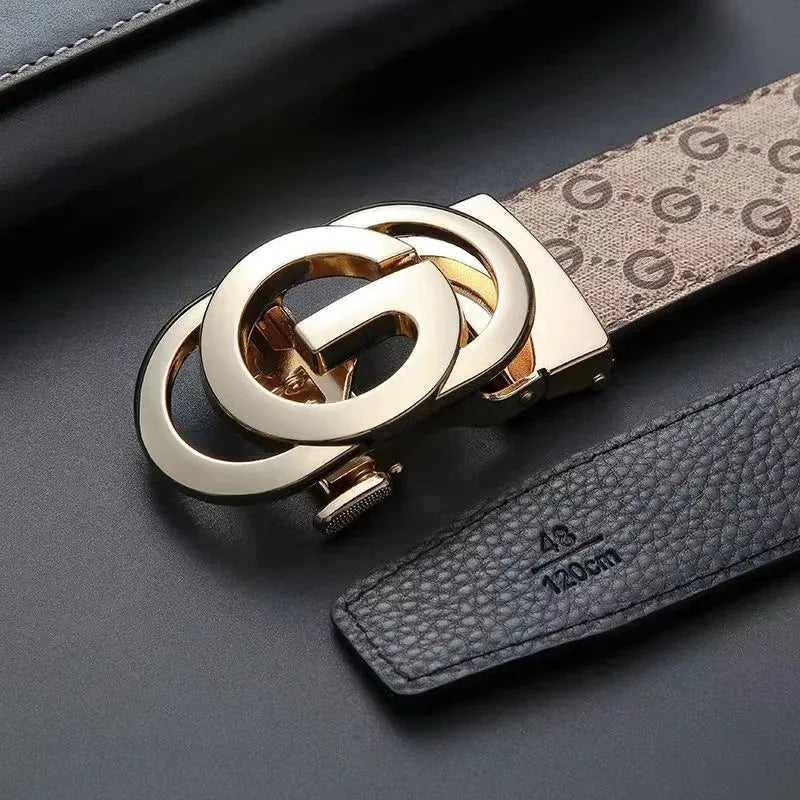 Top genuine leather and leather material men's belt fashion casual luxury brand jeans belt versatile design men's belt
