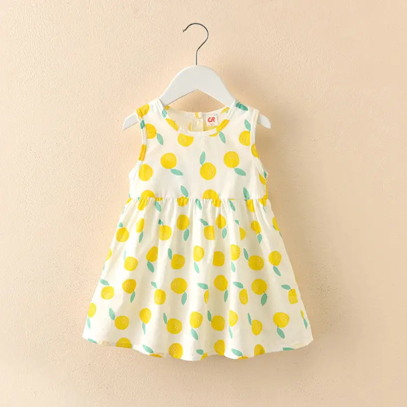 Girls' Dress Summer 100% Cotton Baby Sundress 1-7 Years Kids Princess Dress