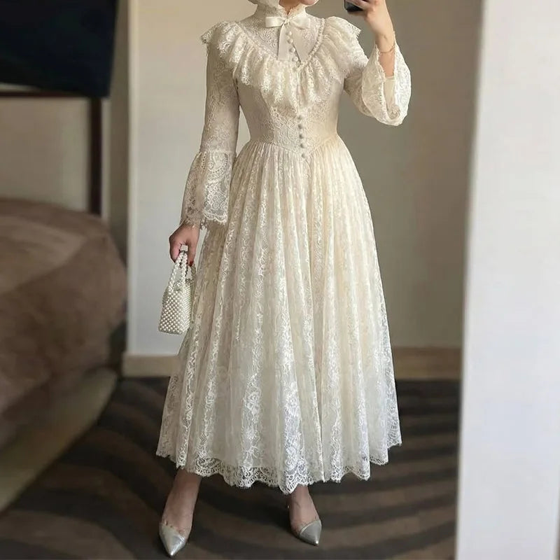 Dress  Jalabiya Vestidos Ramadan Muslim Robe Dubai