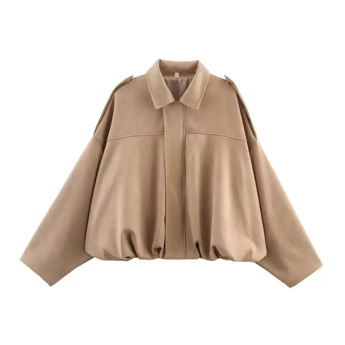 2026 Women's Bomber Jacket Lapel Long Sleeve Zipper Suede Jacket Women New High Street Cropped Racing Jackets Coats Outerwears