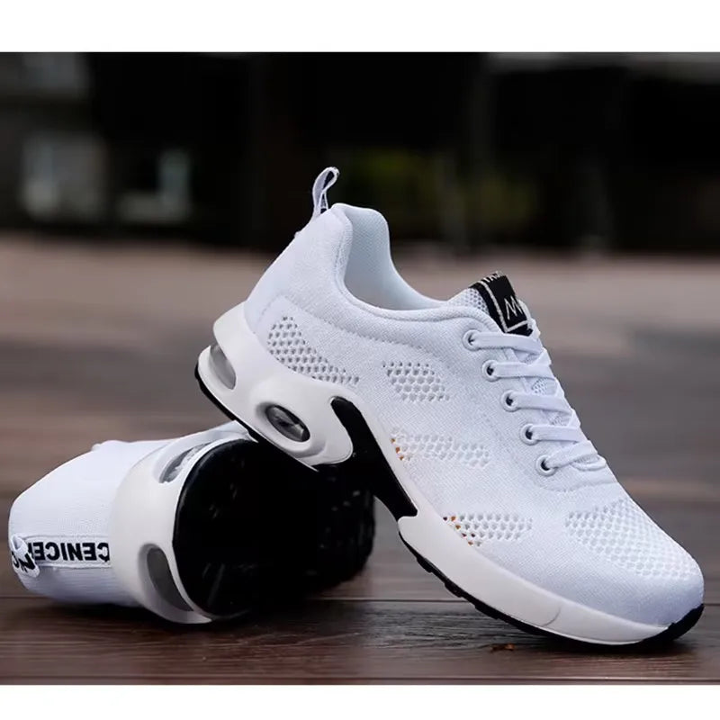 Women's casual sports shoes with breathable and comfortable mesh, thick soles, versatile and fashionable casual sports shoes