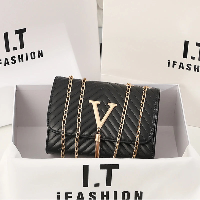 Embroidery Women Crossbody Bag 2023 Thread Luxury Handbag Shoulder Bags Brand Sequined Tassel Clutch Small Bag and Purse Party