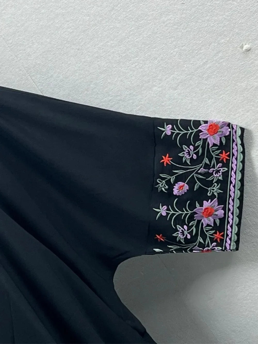 Abaya Party Dress Embroidery Muslim Without Scarf