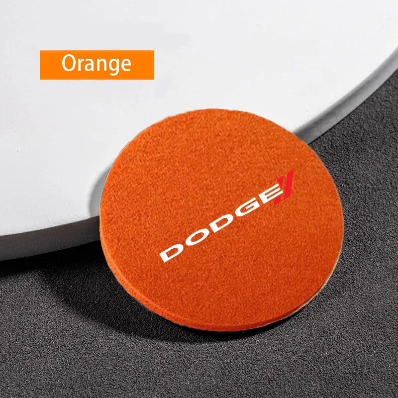 Non-slip Car Water Cup Pad Round Felt Coaster Mat Anti-Slip Car Water Coaster Cup for Dodge CHALLENGER DART NITRO RAM SRT SXT