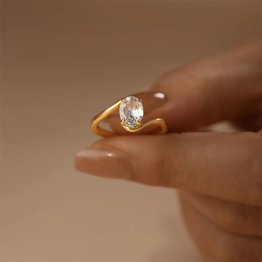 Aide 925 Sterling Silver Fresh Mint Green Zircon Rings For Women Minimalist Crystal Thin Slim Stackable Finger Rings Jewelry