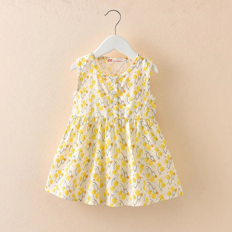 Girls' Dress Summer 100% Cotton Baby Sundress 1-7 Years Kids Princess Dress