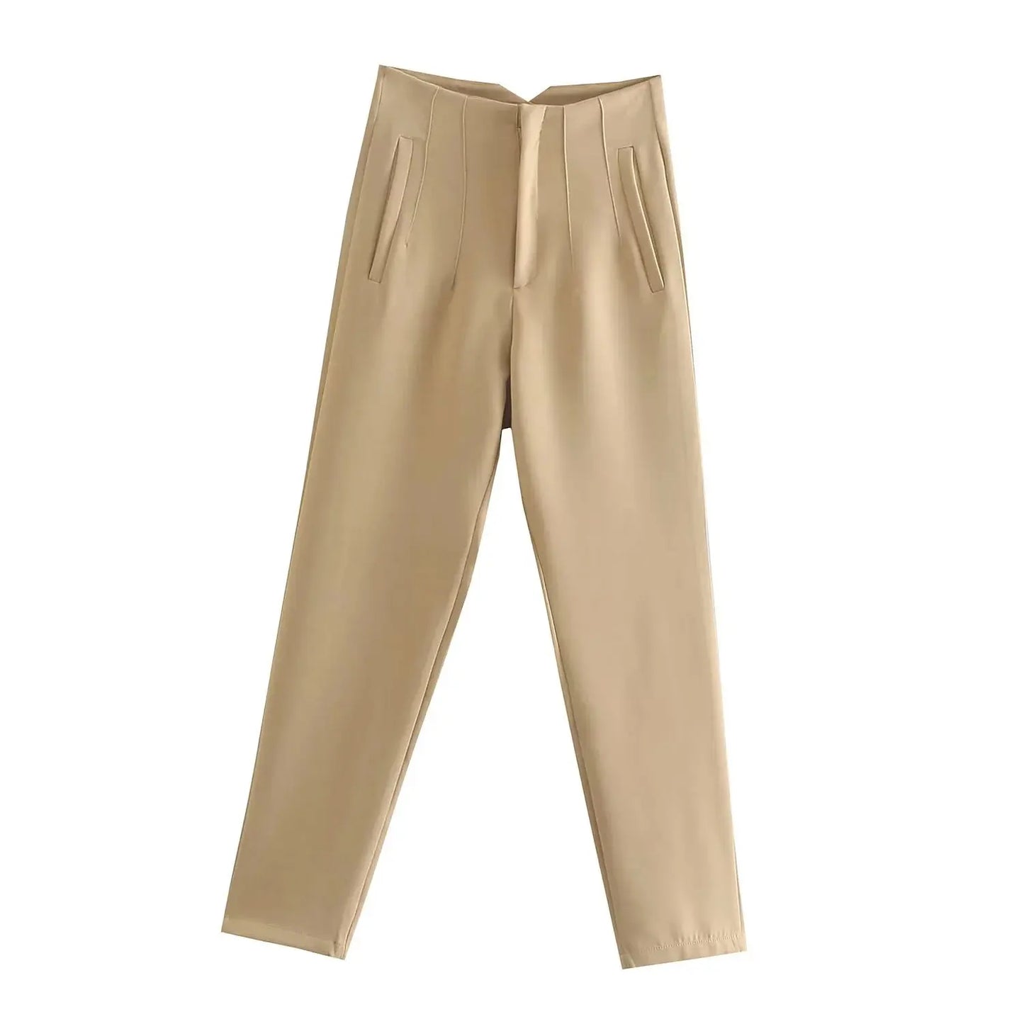 HH Women Elegant Solid Pencil Pants High Waist Pant For Women Casual Streetwear Woman Trousers Office Wear Chic Pant