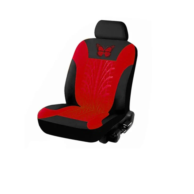 Car Seat Cover Full Set, Universal Butterfly Pattern Embroidery Auto Seat Cover Set
